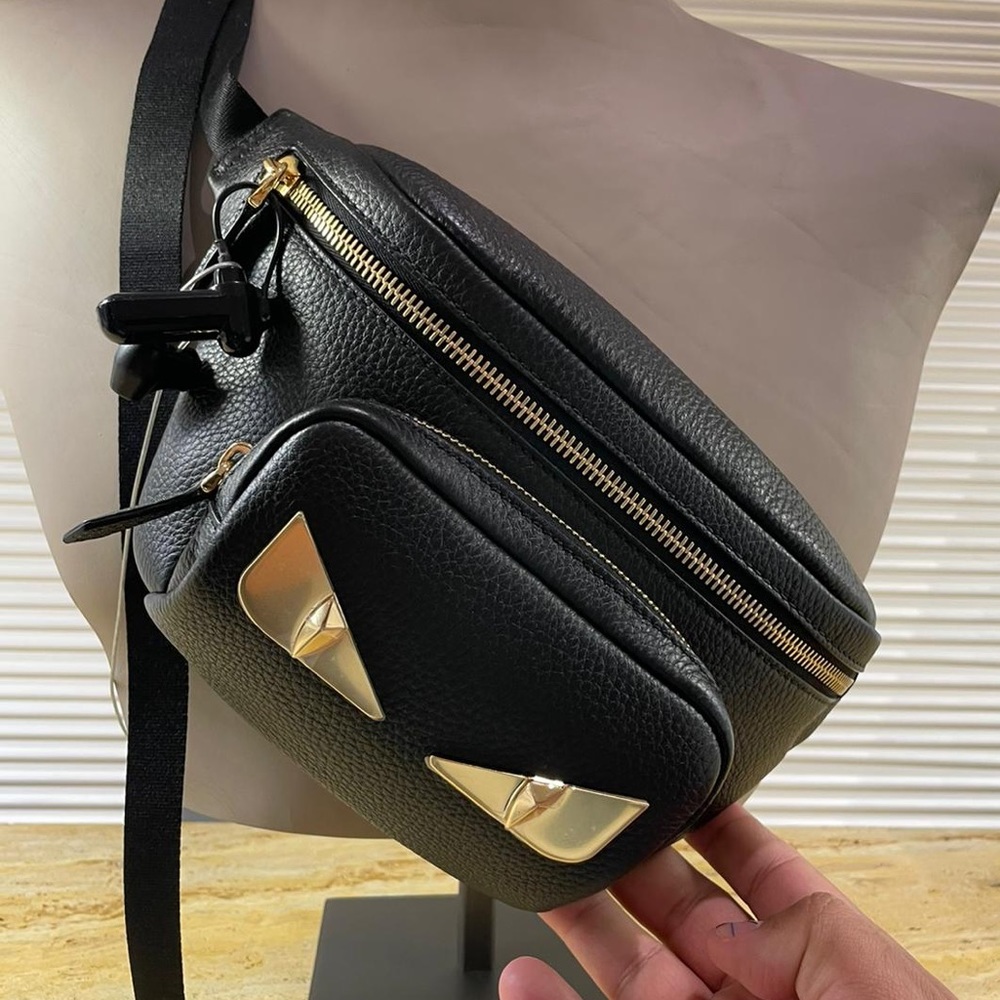 Fendi Black & Gold Belt Bag